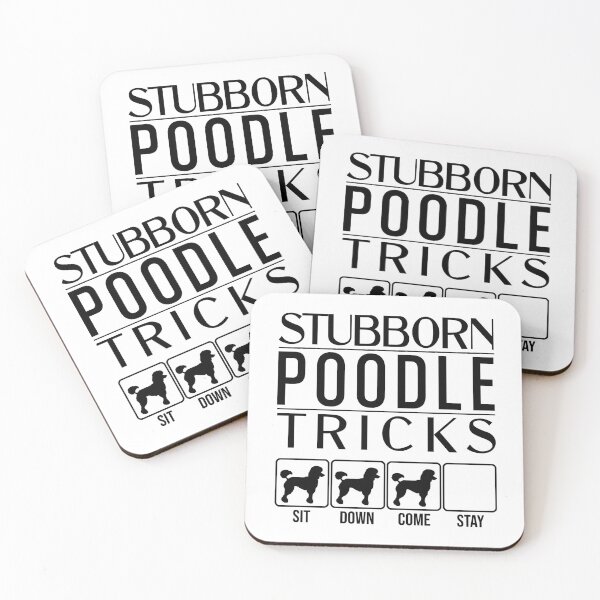 Item preview, Funny Dog Design: Stubborn Poodle Tricks / Stubborn Dog Tricks, funny gift idea designed and sold by HEJAshirts.