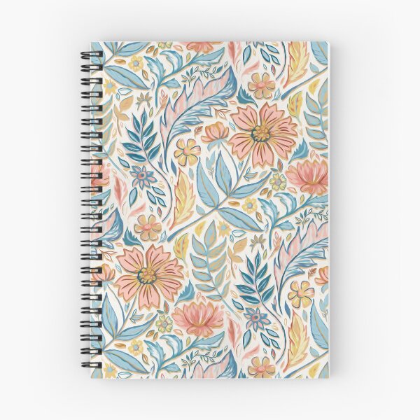 Item preview, Soft Peach and Blue Art Nouveau Floral designed and sold by micklyn.