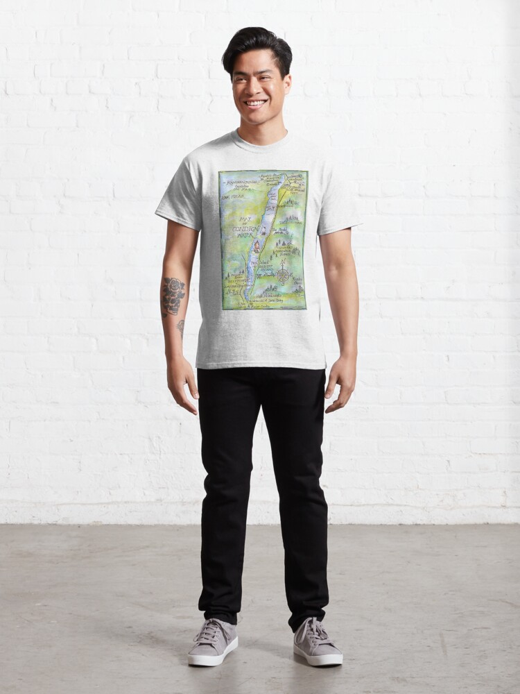 Alternate view of Swallows and Amazons map of Coniston Water - Classic T-Shirt