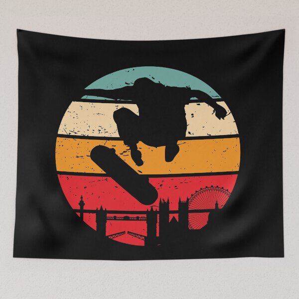 Item preview, Skateboard retro design over London designed and sold by Gerald Waters.