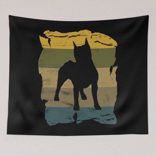 Item preview, Amstaff Distressed Vintage Retro Silhouette designed and sold by DoggyStyles.