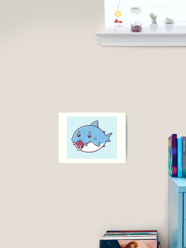 Kawaii Baby Shark Sticker for Sale by Flakey