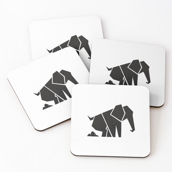 Item preview, geometric elephant, baby elephant, bunch of elephants designed and sold by DerSenat.