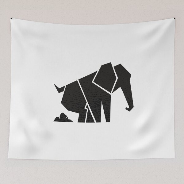 Item preview, geometric elephant, baby elephant, bunch of elephants designed and sold by DerSenat.