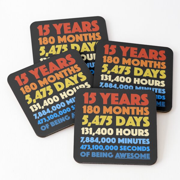 Item preview, 15th Birthday Years, Months, Days, Hours, Minutes, Seconds, Awesome! designed and sold by JackCurtis1991.