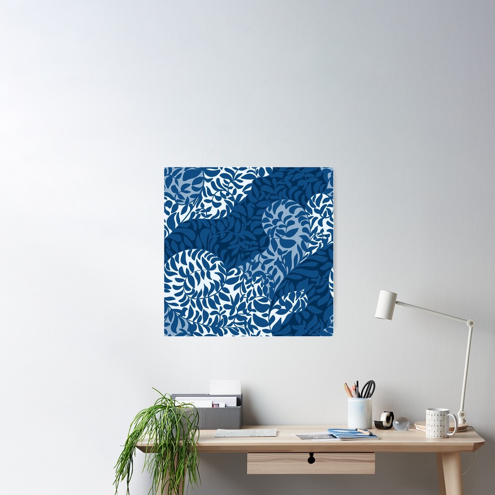 Vines in the clouds pattern design Poster