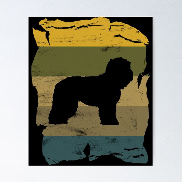 Item preview, Barbet Distressed Vintage Retro Silhouette designed and sold by DoggyStyles.