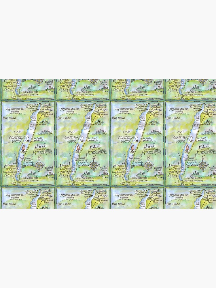Swallows and Amazons map of Coniston Water - by SophieNeville