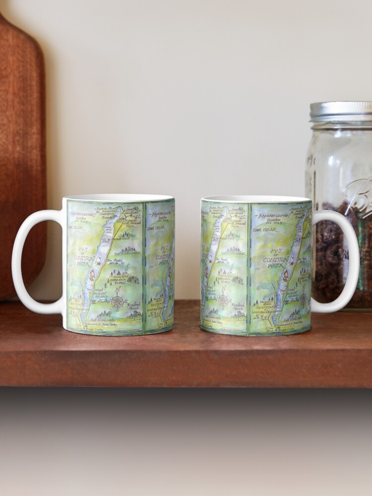 Alternate view of Swallows and Amazons map of Coniston Water - Coffee Mug