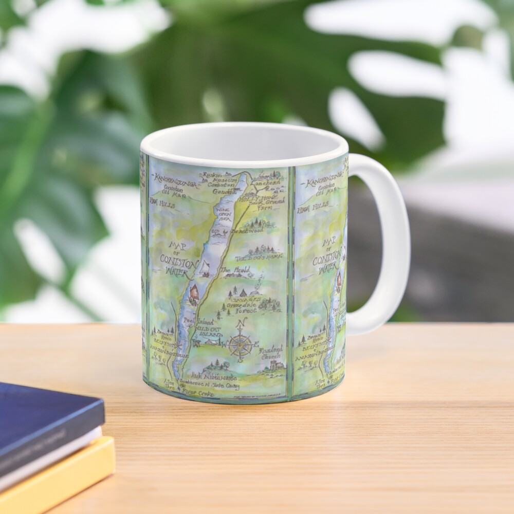 Swallows and Amazons map of Coniston Water - Coffee Mug