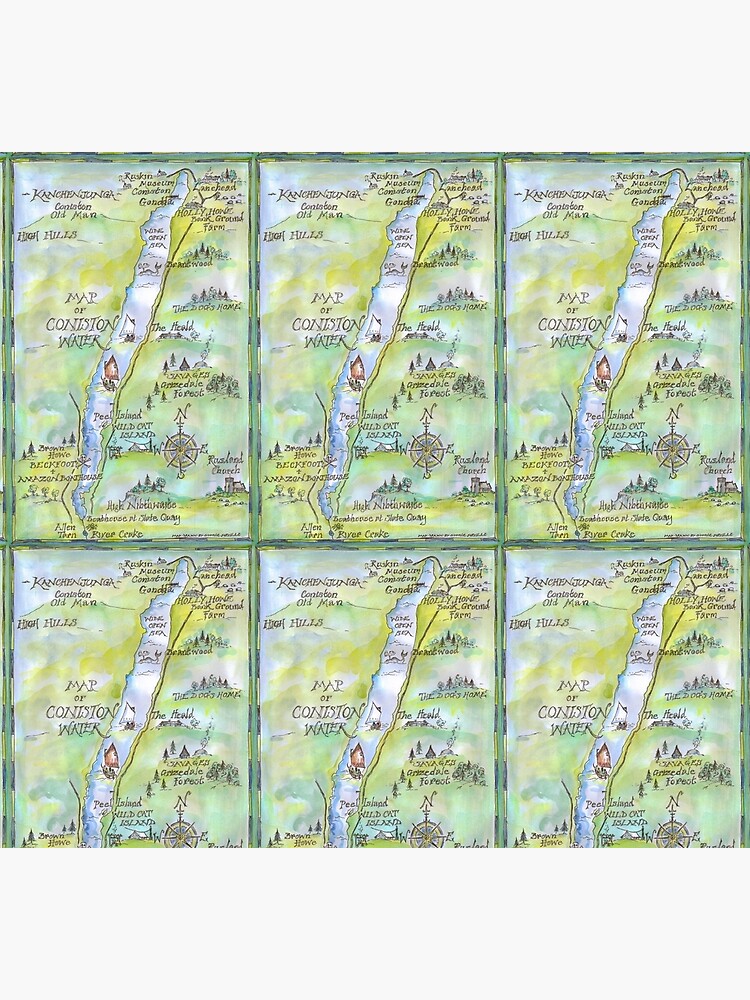 Swallows and Amazons map of Coniston Water - by SophieNeville