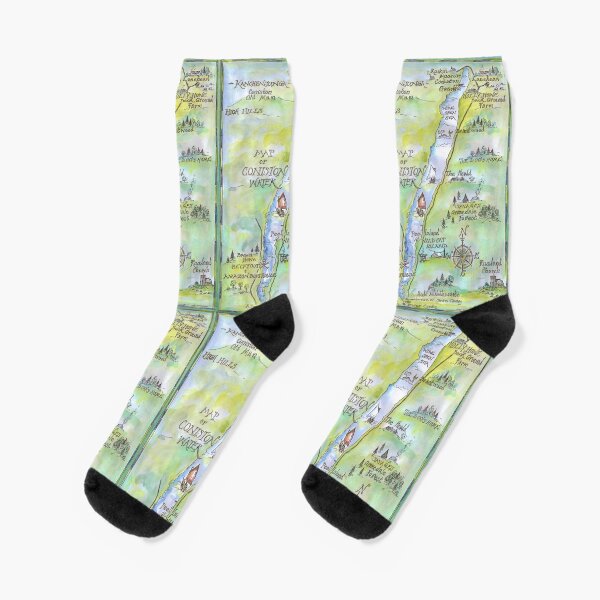 Swallows and Amazons map of Coniston Water - Socks