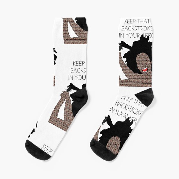 keep that backstroke in your afro Black girl made of bricks combing her afro afrocentric design Socks