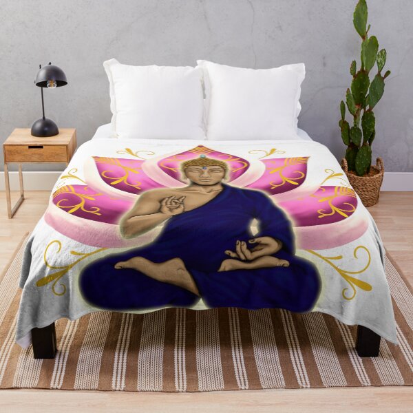 Item preview, Abhaya Mudra Buddha with Pink Lotus Flower designed and sold by MandalaSoul.