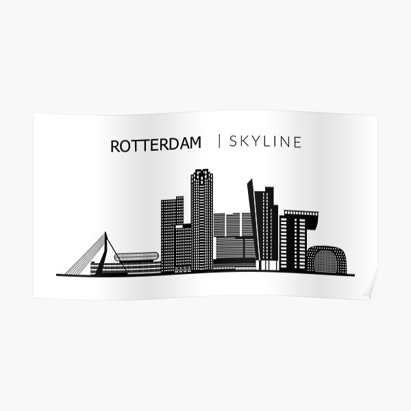 Rotterdam Skyline Cityscape Travel Poster