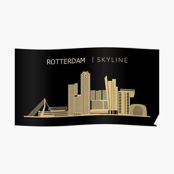 Rotterdam Skyline Cityscape Travel Poster