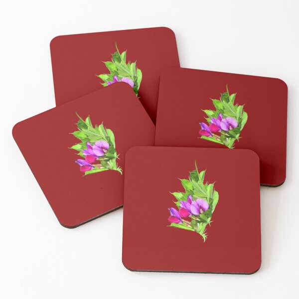 Item preview, Pea Flower On Dark Red designed and sold by Jason Gilbert.