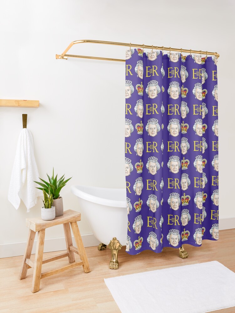 Alternate view of Queen Elizabeth II Shower Curtain