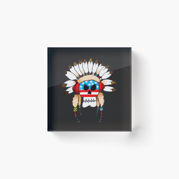 Item preview, DJ NATIVE AMERICAN SKULL designed and sold by JasonTrivettart.