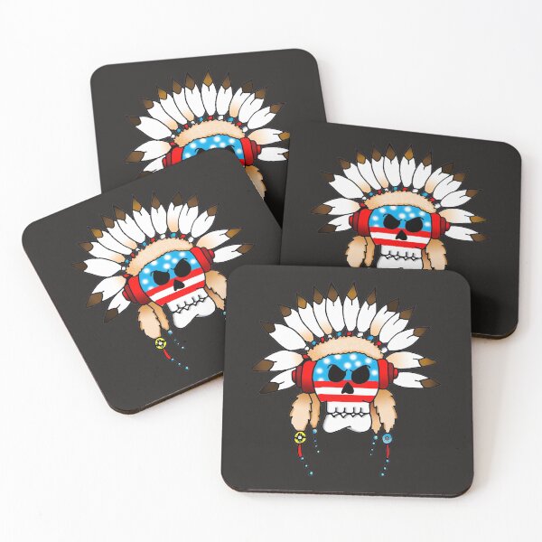 Item preview, DJ NATIVE AMERICAN SKULL designed and sold by JasonTrivettart.