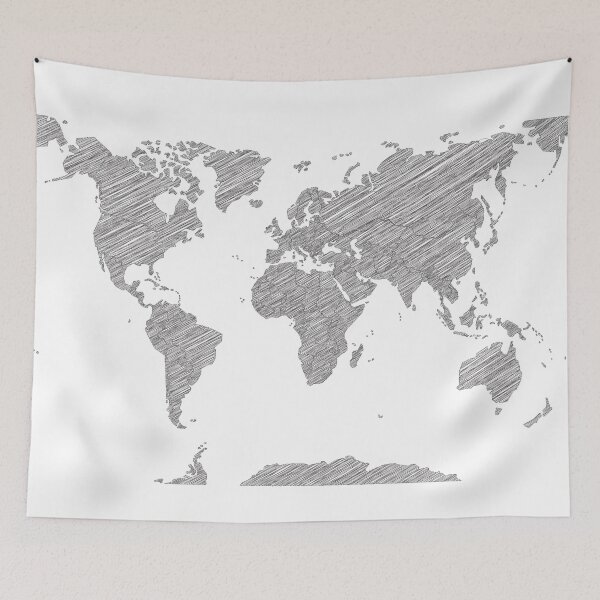 Item preview, Sketchy Map of the World designed and sold by JHMimaging.