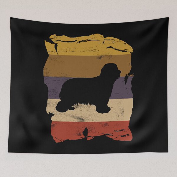 Item preview, Bearded Collie Distressed Vintage Retro Silhouette designed and sold by DoggyStyles.