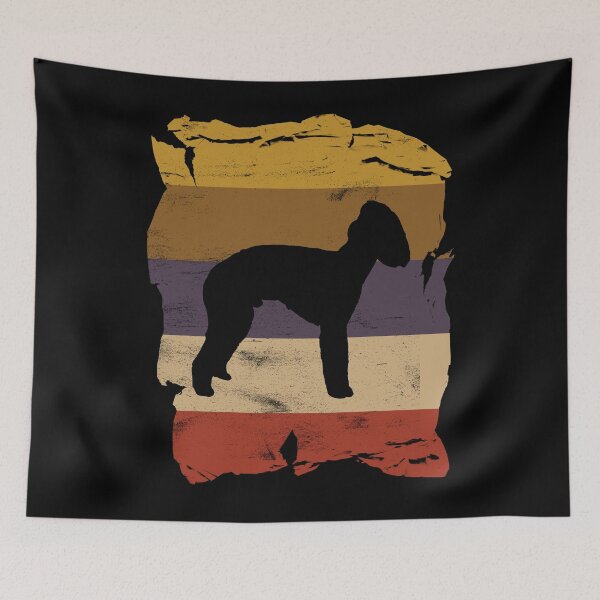 Item preview, Bedlington Terrier Distressed Vintage Retro Silhouette designed and sold by DoggyStyles.
