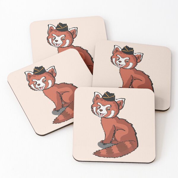 Item preview, Red panda in a leather Hat orange designed and sold by TheLexyHeart.