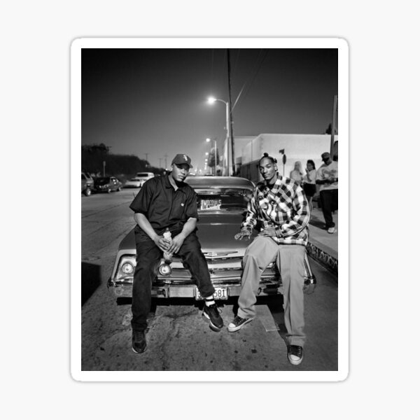 Vintage Snoop Doggy Dogg and Dr. Dre Sticker