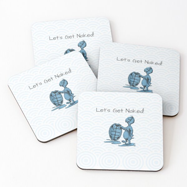 Item preview, Cute Let's Get Naked Blue Turtle designed and sold by Aldvin Gomes.
