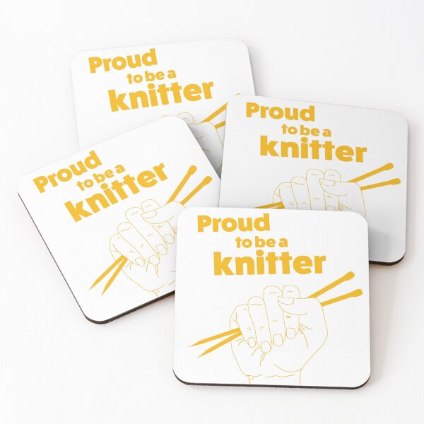 Item preview, Proud to be a Knitter yellow designed and sold by N B.