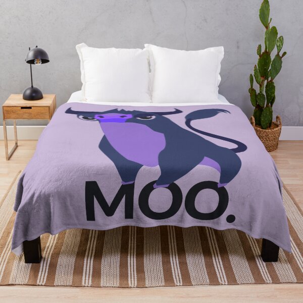Item preview, Moo Cartoon Purple Bull for Kids designed and sold by aventi24.