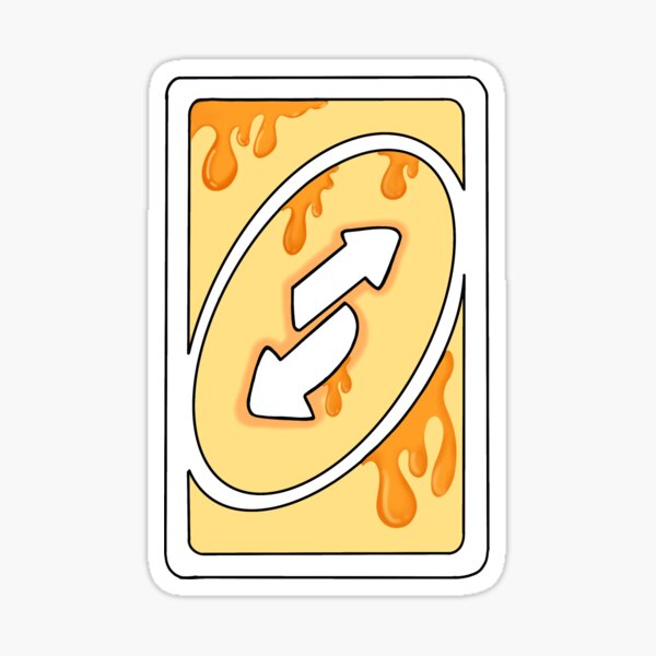 thinking: uno reverse Sticker for Sale by PWstickers