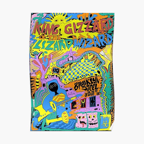 King Gizzard et le Lézard Wizard Brooklyn Steel Art Poster