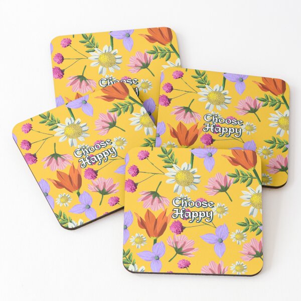 Item preview, Choose Happy Floral Typography designed and sold by One Express.