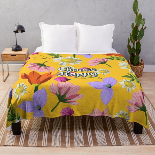 Item preview, Choose Happy Floral Typography designed and sold by One Express.