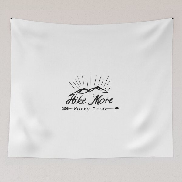 Item preview, Hike More Worry Less -  adventure camping - outdoors, wanderlust, arrows designed and sold by Minimalist Quotes and Sayings.