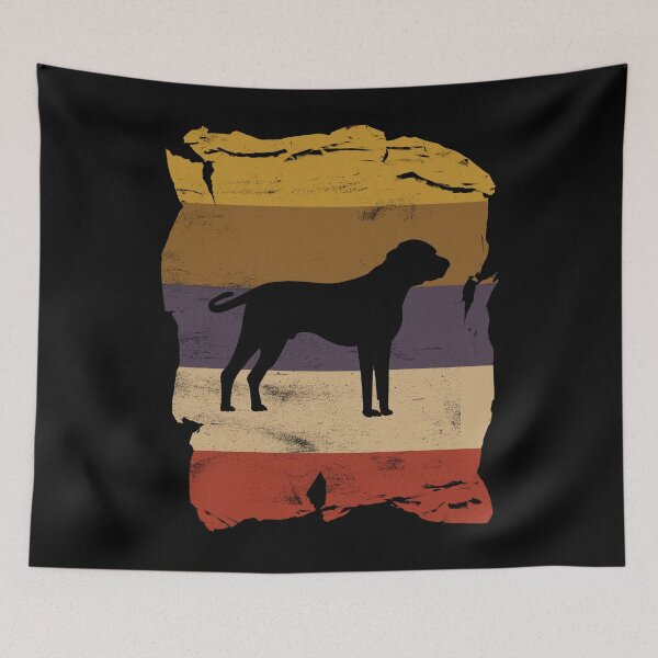 Item preview, Black Mouth Cur Distressed Vintage Retro Silhouette designed and sold by DoggyStyles.