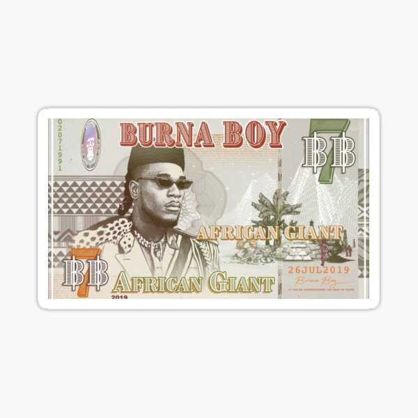 Burna Boy African Giant Sticker