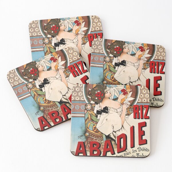 Item preview, RIZ ABADIE Cigarette Rolling Paper 1898 by H. Gray Art Nouveau Advert designed and sold by retroposters.