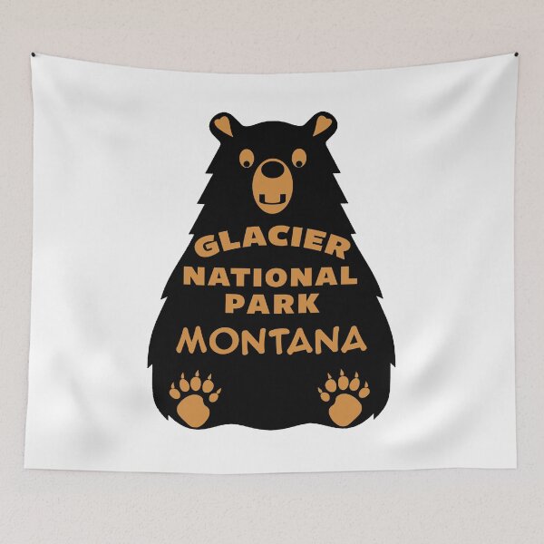 Item preview, Glacier National Park Bear Montana designed and sold by DESTINATIONS DECAL.