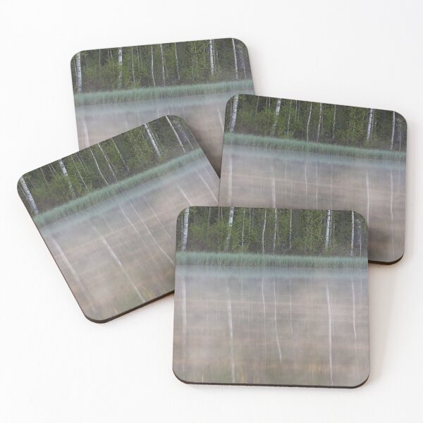 Item preview, Forest reflecting to small lake at morning designed and sold by Juhku.