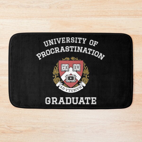 Item preview, University of Procrastination Graduate designed and sold by IncognitoMode.