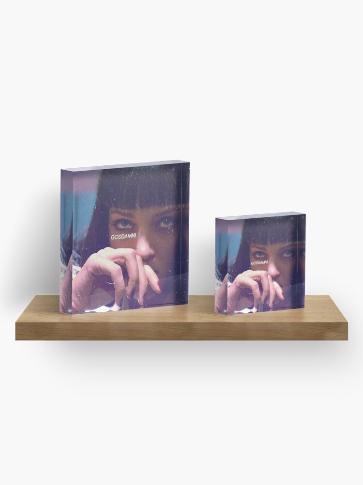 Alternate view of Mia Wallace God Damn! Acrylic Block