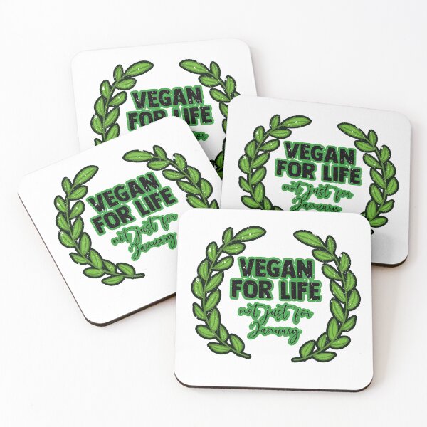 Item preview, Vegan For Life Not Just January designed and sold by RainbowPandas.