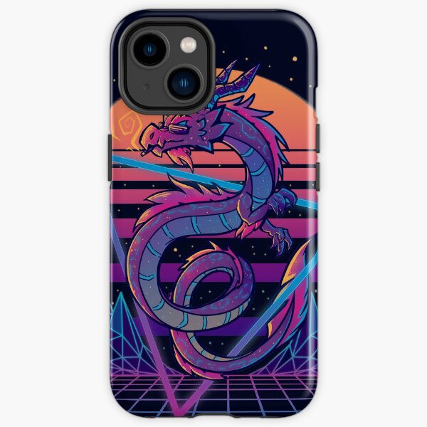 RetroWave Dragon Aesthetic iPhone Tough Case