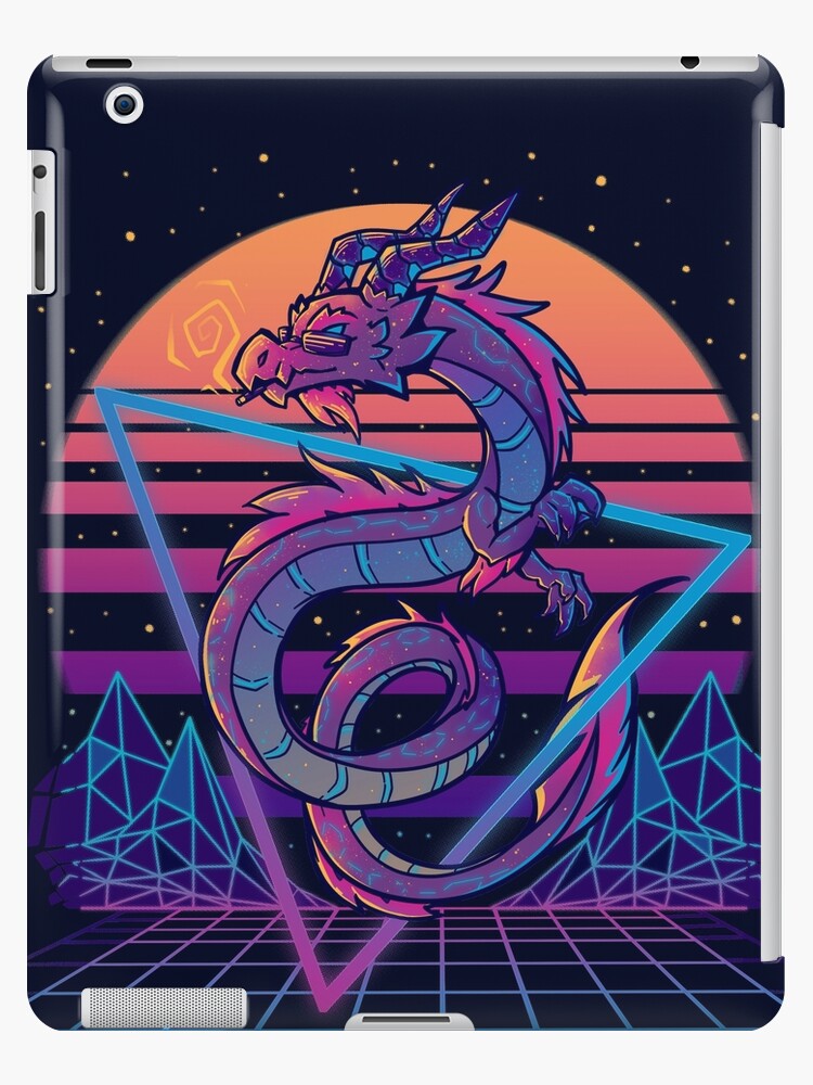 Retrowave Dragon Aesthetic Ipad Case Skin By Techranova Redbubble