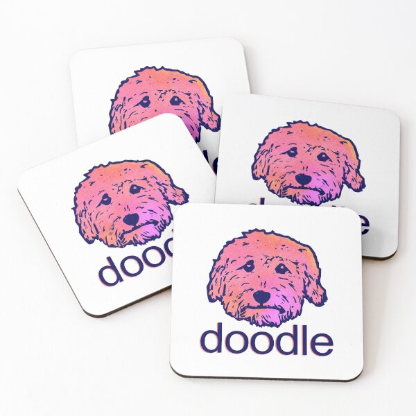 Item preview, Doodle mom - pink Doodle dog kisses #doodlekisses - #doodlelove - goldendoodles, labradoodles, aussiedoodles designed and sold by smooshfaceutd.