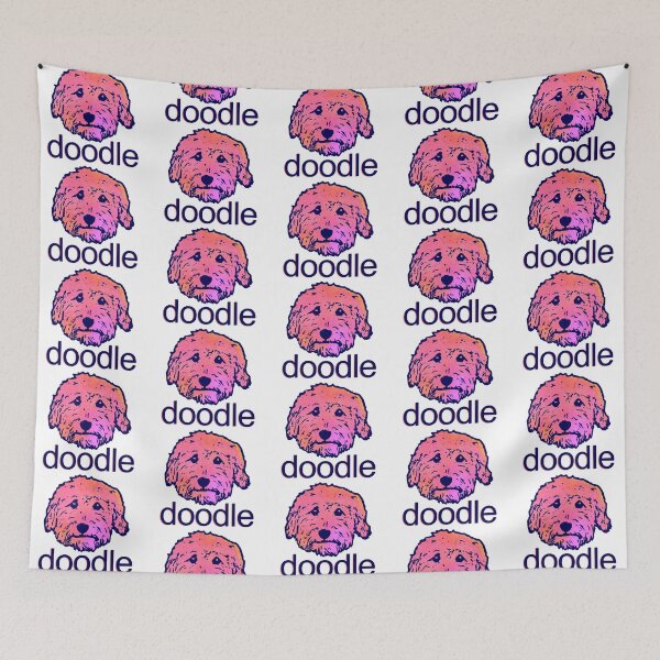Item preview, Doodle mom - pink Doodle dog kisses #doodlekisses - #doodlelove - goldendoodles, labradoodles, aussiedoodles designed and sold by smooshfaceutd.