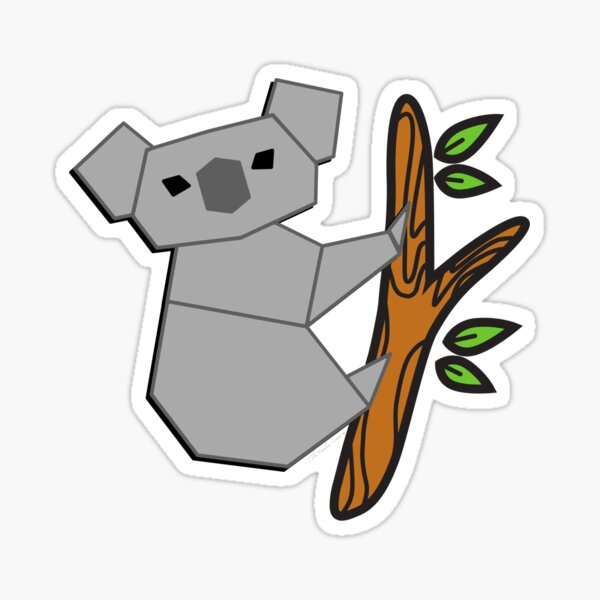 Origami Koala Bear, Cute Koala Sticker